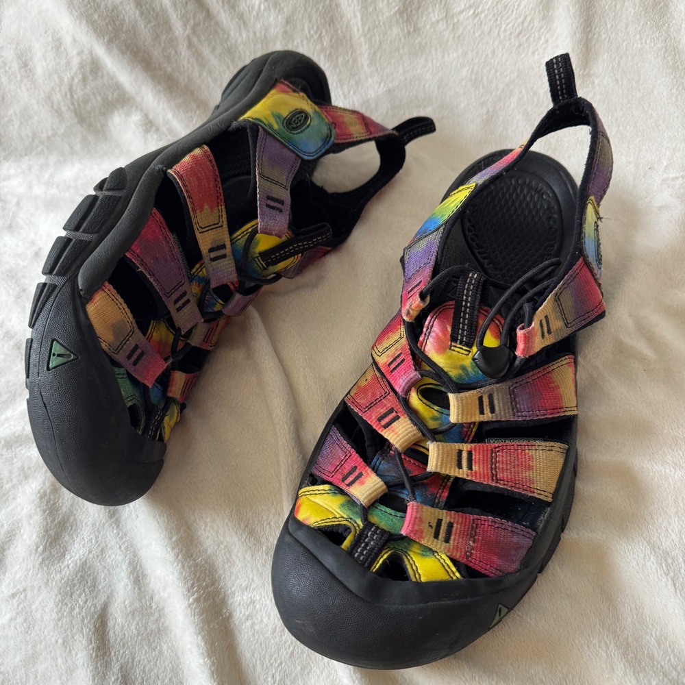 Keen Newport H2 Sandals 11.5 Mens Rainbow Tie Dye Waterproof Gorpcore Hiking